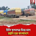 হিলি স্থলবন্দর দিয়ে চাল রপ্তানি শুরু বাংলাদেশে